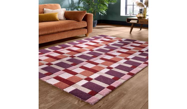 Mega Flooring Purple Traditional Geometric Rug - 120 x 170cm