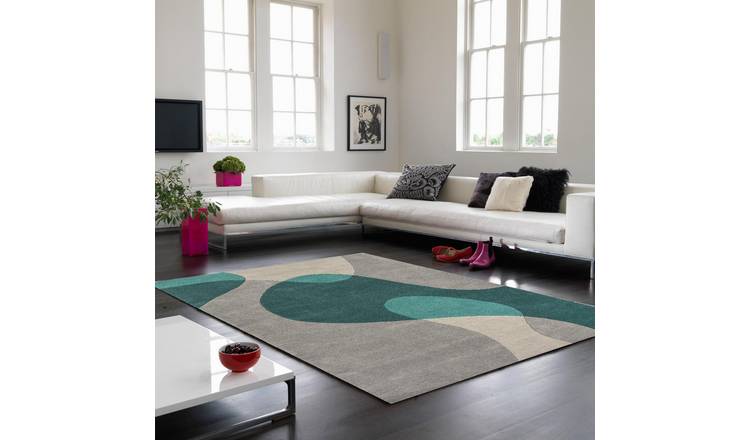 Mega Flooring Blue Handmade Abstract Rug - 120 x 170cm