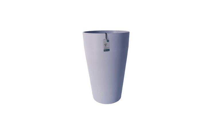 Fargro Home and Garden 37L Polystone Tall Vase Round Plant Pot - Light Grey
