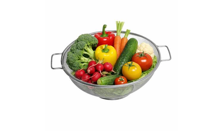 Orsina Zenigo Stainless Steel Colander with Dual Handles – Silver