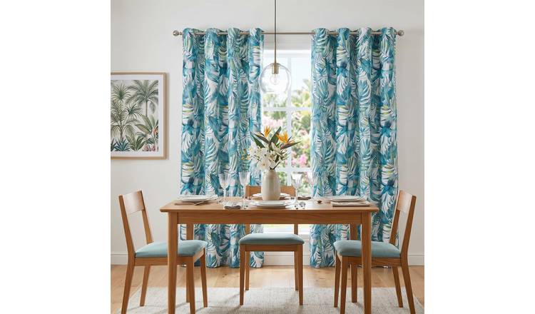 Luxury Living Mala Room Darkening Eyelet Curtains 168cm x 137cm - Green