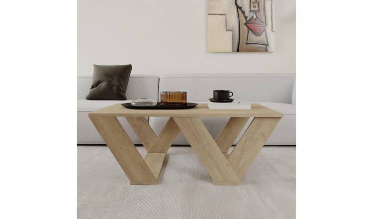 Decortie Pipra Particleboard Melamine Coffee Table - Oak