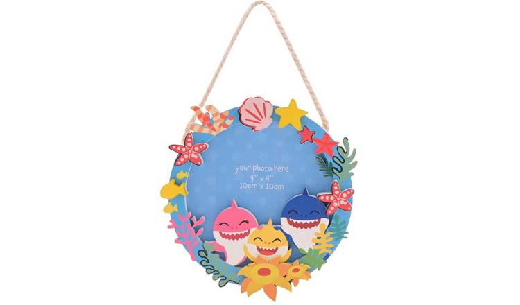 Widdop Baby Shark Wooden Photo Frame 10cm x 10cm - Multi