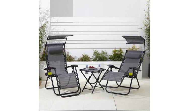 Neo Zero Gravity Chairs and Table Set - Grey