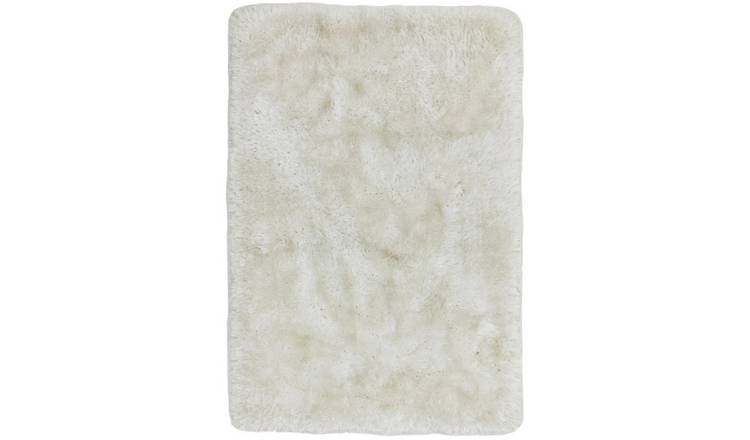 Mega Flooring Beige Shaggy Plain Rug - 70 x 140cm