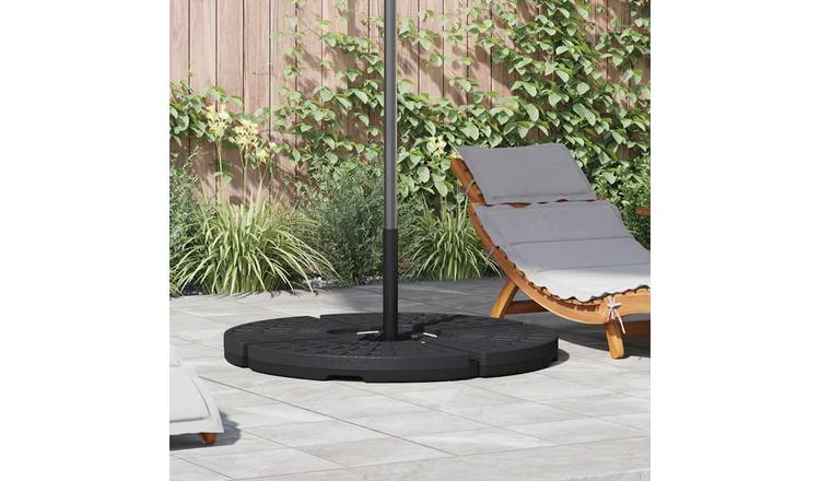 Walplus Pack of 4 Umbrella Base Fan-shaped - Black