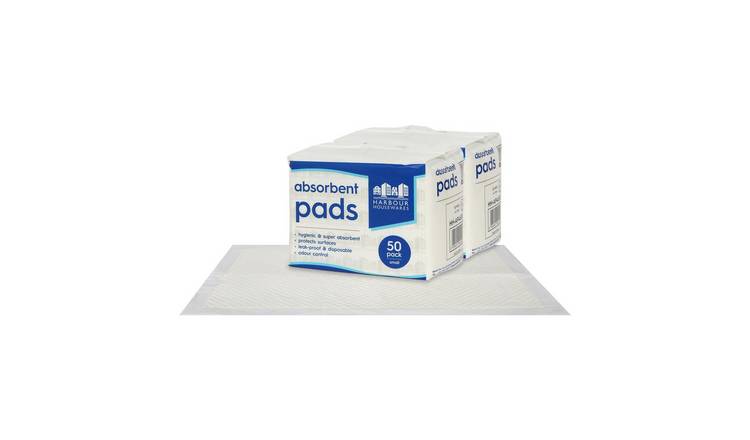 Harbour Housewares Disposable Incontinence Bed Pads -100x - 32.5cm x 45cm