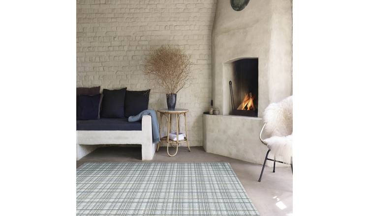 Mega Flooring Grey Modern Chequered Rug - 160 x 230cm