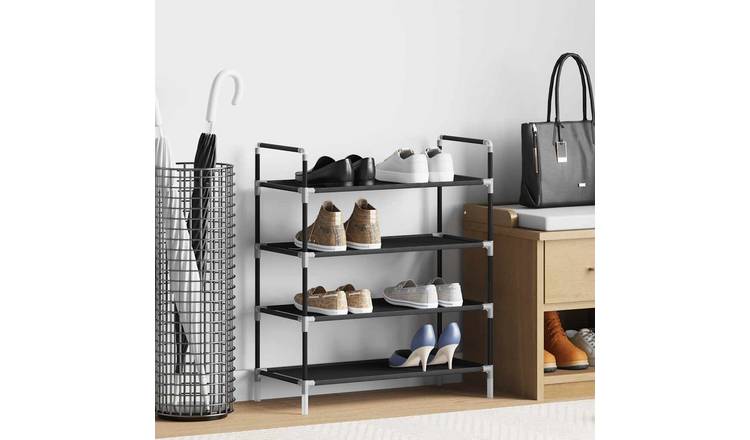 Walplus Steel Shoe Rack - Black - 60 x 29 x 67 cm