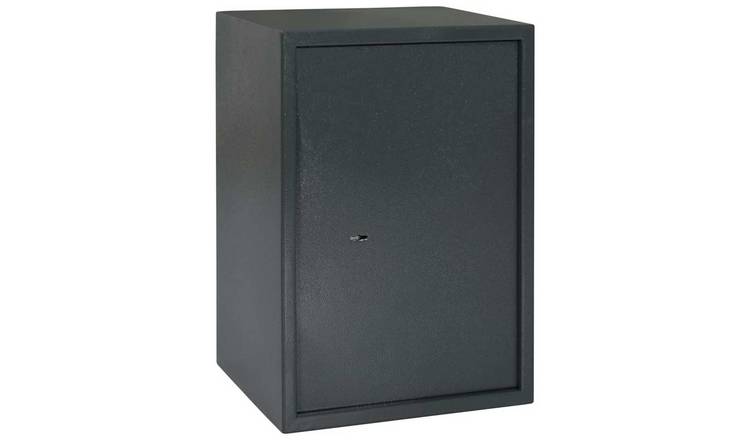 Walplus Steel Safe Box with Lock - Dark Grey - 35 x 31 x 50 cm