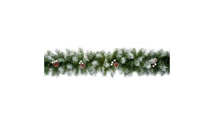 Premier Snow Tipped Artificial Garland - Green & White