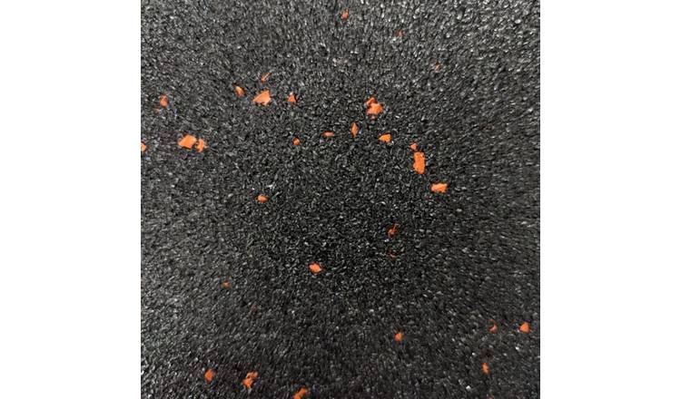 Ark Mat 1m x 1m x 20mm Interlocking Rubber Gym Tile - Orange Fleck