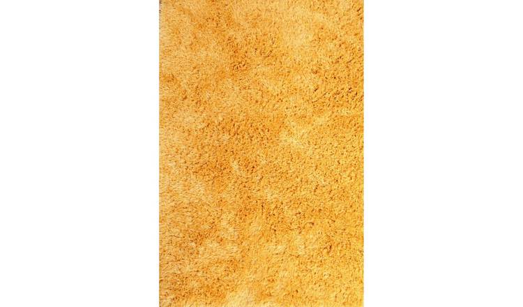 Mega Flooring Yellow Shaggy Plain Rug - 60 x 110cm