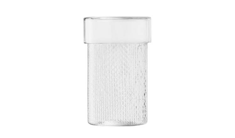 LSA Wicker Glass Container with Lid 24.5cm - Clear