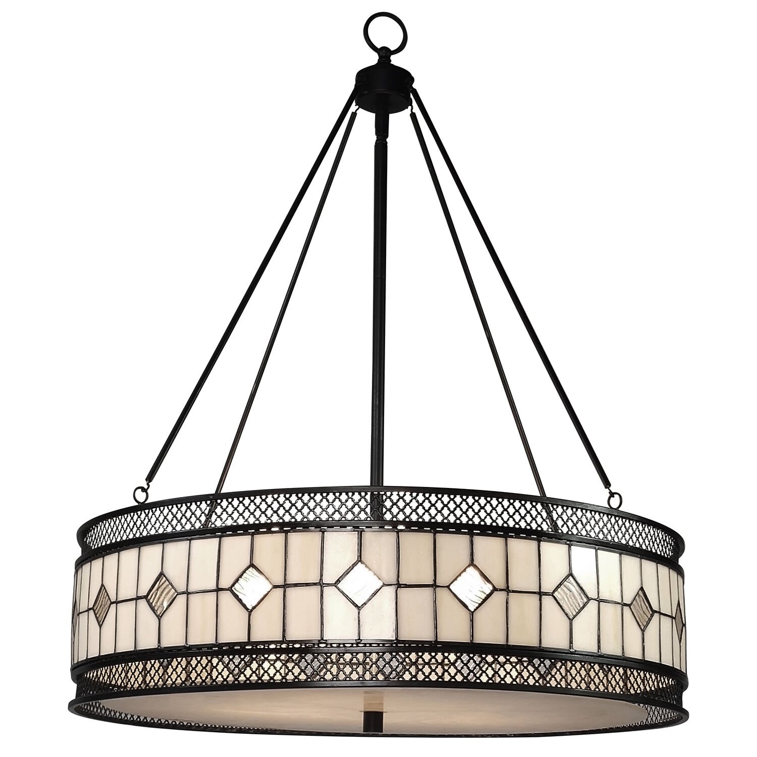 Orsina Waldorf Diamond Deco Pendant Light - Multicoloured - Image 2