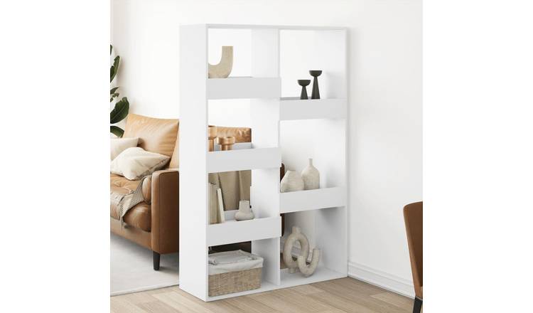Walplus Engineered Wood Book Cabinet - White - 100 x 33 x 155.5 cm