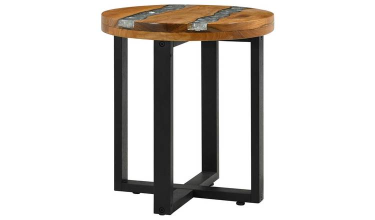 Walplus Solid Teak Wood Coffee Table - Brown - 40 x 40 x 45 cm