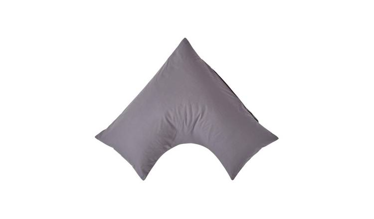 Homescapes Egyptian Cotton V Shaped Pillowcase - Dark Grey