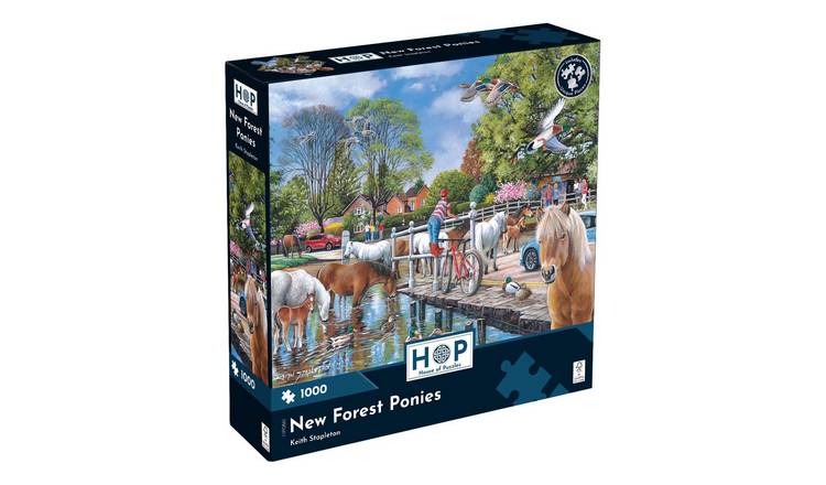 The House of Puzzles New Forest Ponies 1000 Piece Jigsaw Puzzle