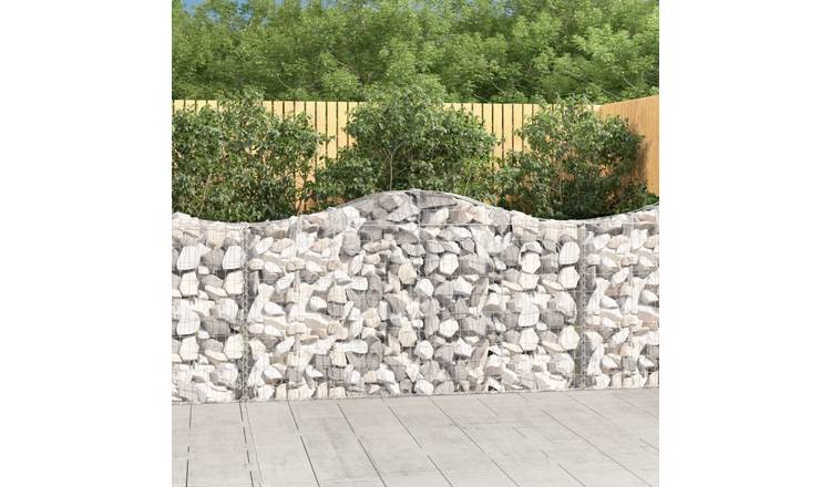 Walplus Galvanised Iron Gabion Basket - Silver 200 x 30 x 100/ - 120 cm