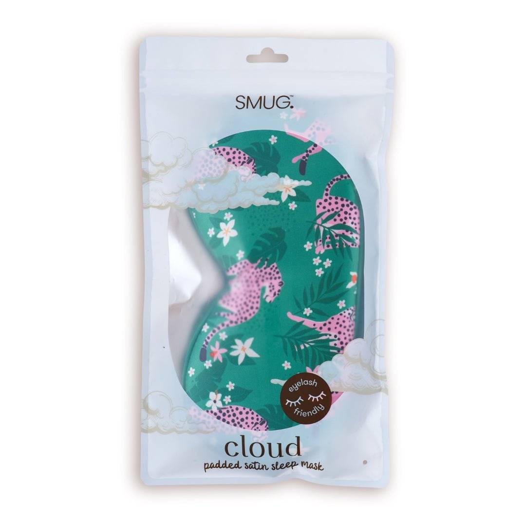 SMUG Cloud Padded Satin Sleep Mask - Cheetah Print - Image 3