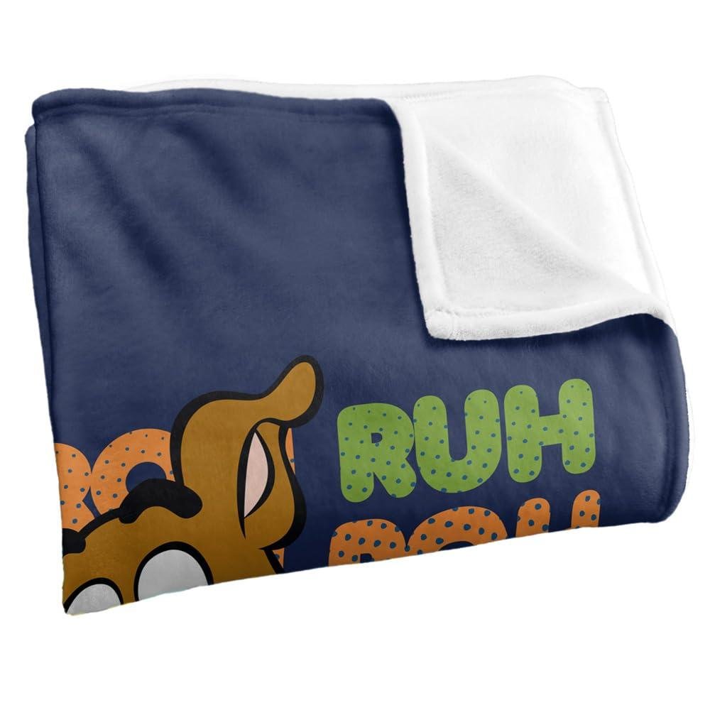 Scooby Doo Ruh Roh Repeat Print Soft Touch Blanket - 147cm x 91cm - Image 2