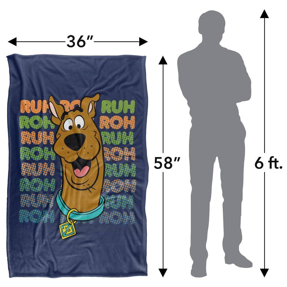 Scooby Doo Ruh Roh Repeat Print Soft Touch Blanket - 147cm x 91cm - Image 4