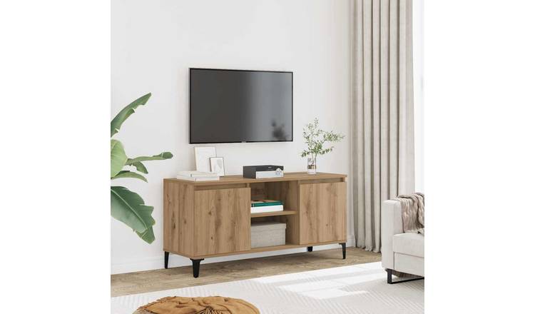 Walplus Engineered Wood TV Cabinet - Oak - 102 x 35 x 50 cm