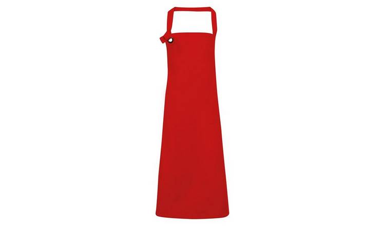 Premier Unisex Adult Calibre Bibbed Apron - Red