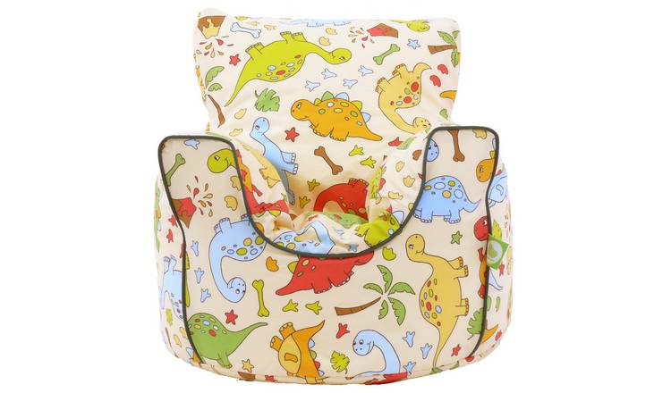 Bean Lazy Dinosaur Bean Bag Armchair Toddler Size Beige