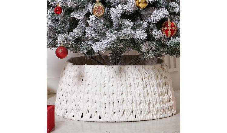 My Christmas Knitted Christmas Tree Skirt Collar Crochet Artificial Trees 60cm