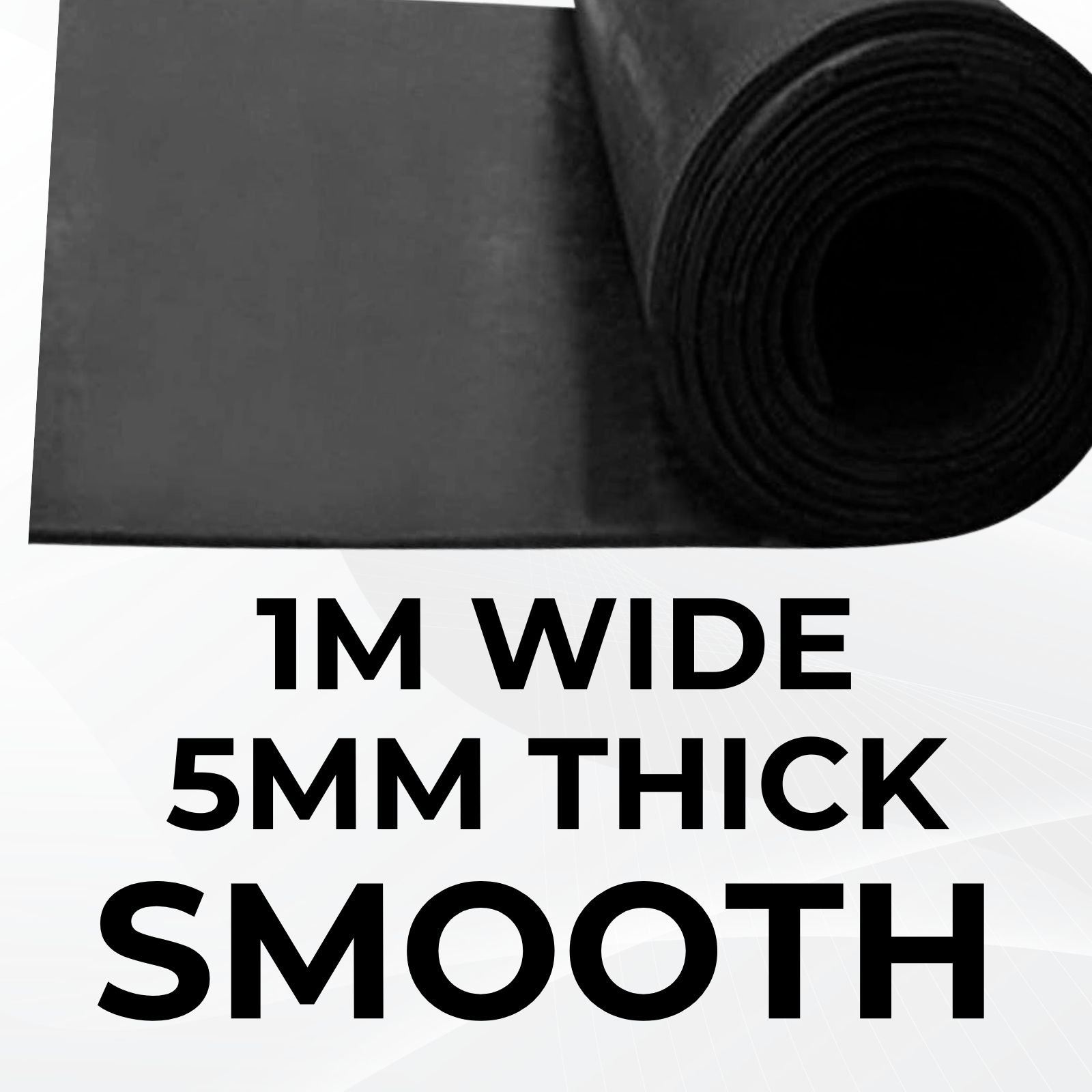 Ark Mat 5mm Thick Smooth Rubber Roll Flooring Matting - 1m x 2m - Image 2