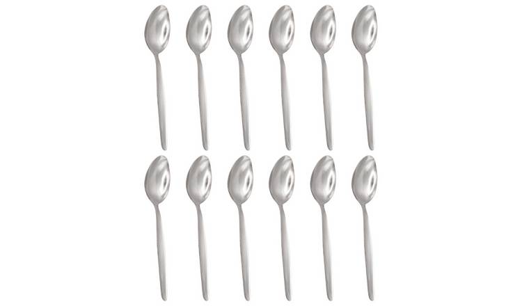 Argon Tableware Economy Stainless Steel Dessert Spoons - Pack of 12