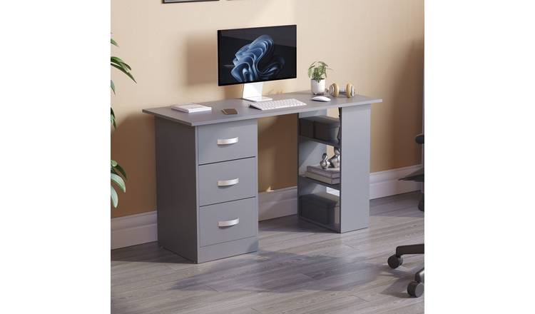 Vida Designs Mason Computer Desk - Grey