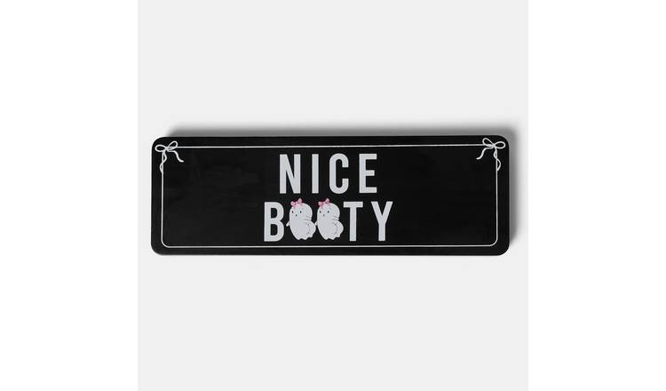 OHS Nice Booty Slogan Halloween Ghost Ornament - Black
