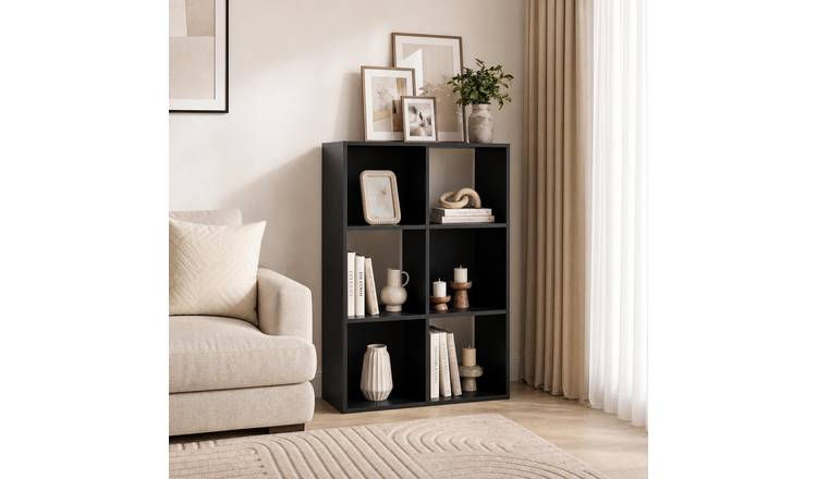 OHS Oslo 6 Cube Storage Unit - Black