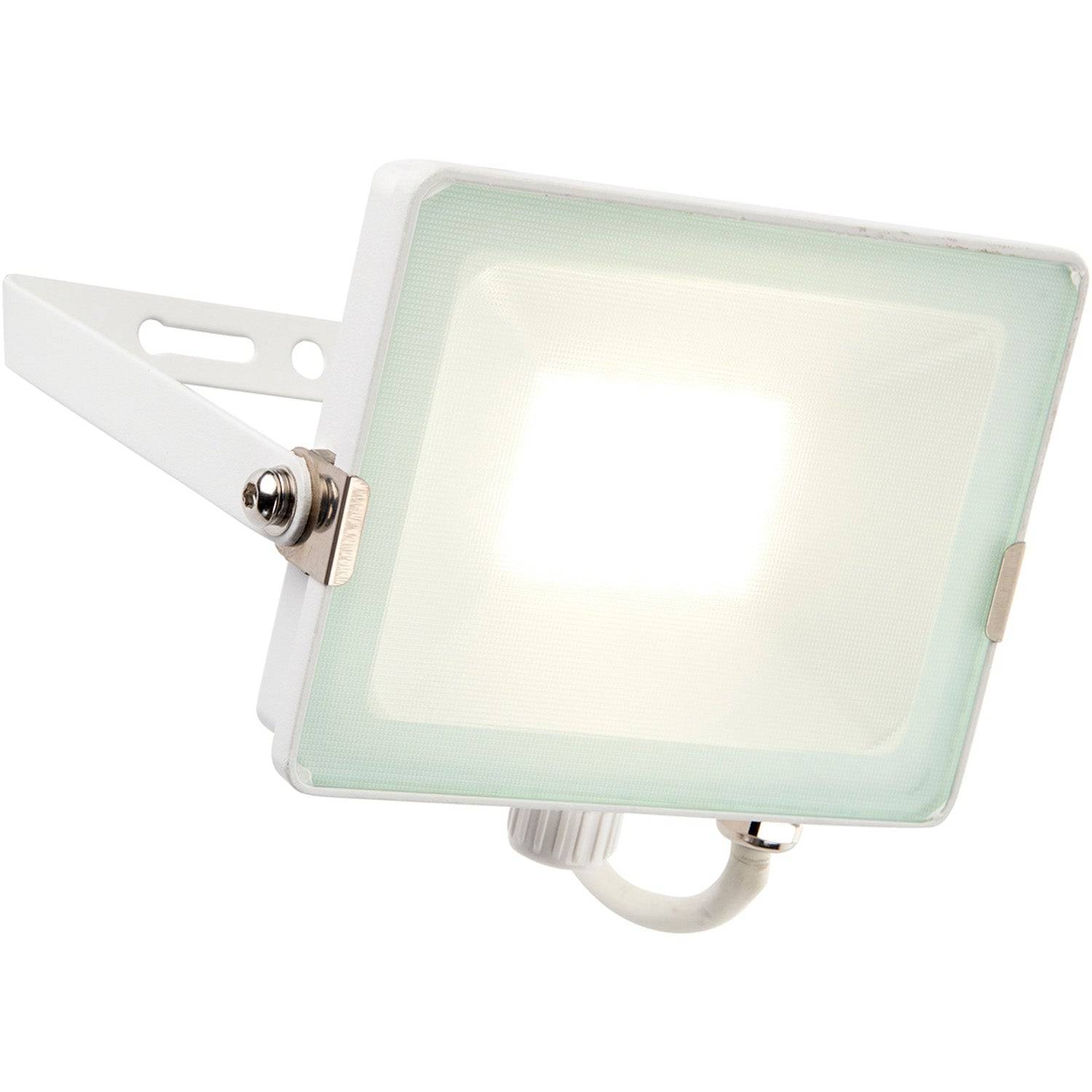 Loops Direct 20.6cm Die Cast Aluminium LED Floodlight - Matt White High - Image 1