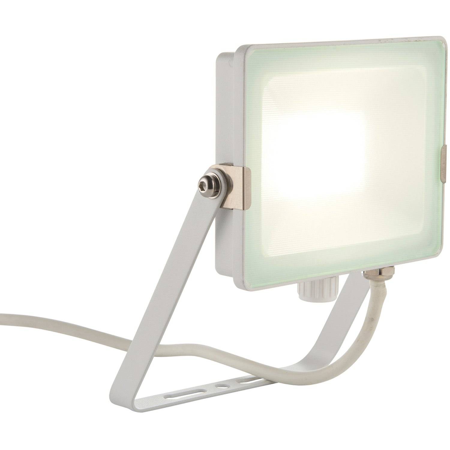 Loops Direct 20.6cm Die Cast Aluminium LED Floodlight - Matt White High - Image 2