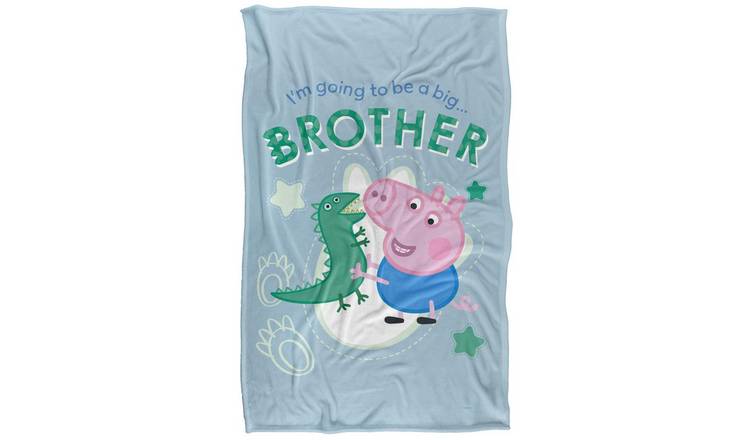 Peppa Pig Big Brother White Blanket - 152cm x 127cm