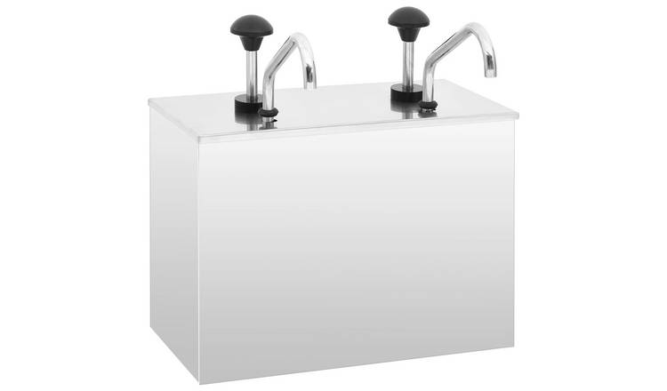 Walplus 2-Pump 3.5L Stainless Steel Sauce Dispenser - Silver