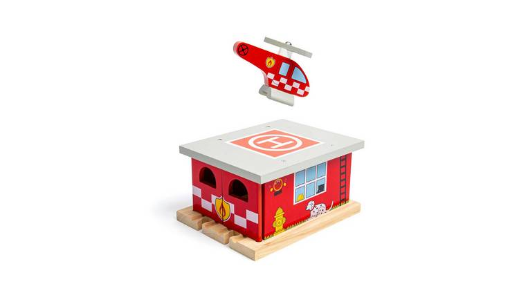Bigjigs Rail Fire Station Shed - 3 Years +