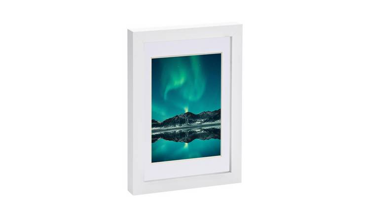 Nicola Spring Photo Frame - A5 with Mount - White/White