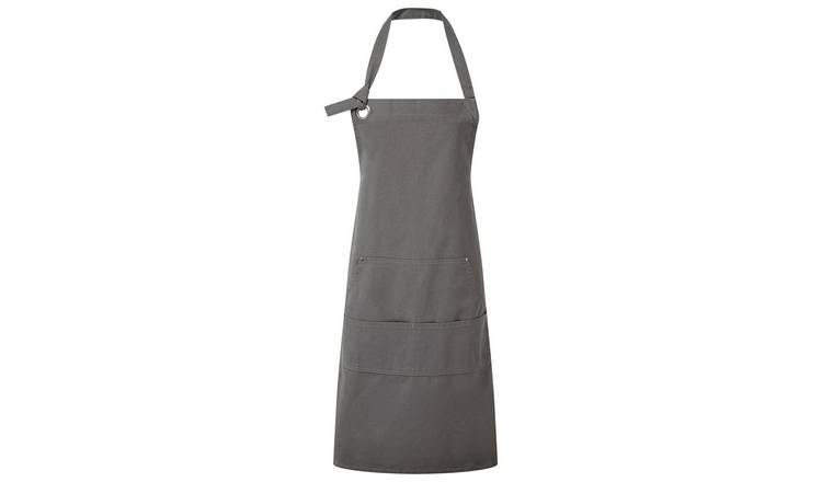 Premier Unisex Adult Cotton Canvas Pocket Apron - Dark Grey