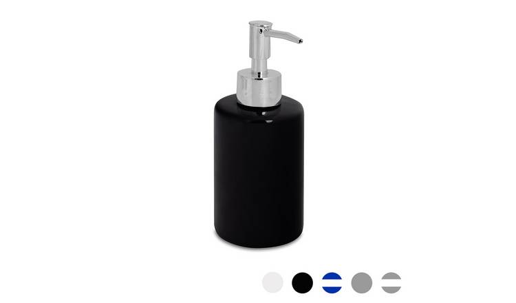 Harbour Housewares Ceramic Soap Dispenser  - Black