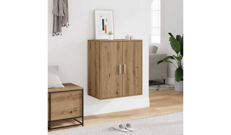 Walplus Engineered Wood Shoe Cabinet - Artisan Oak - 60 x 35 x 70 cm