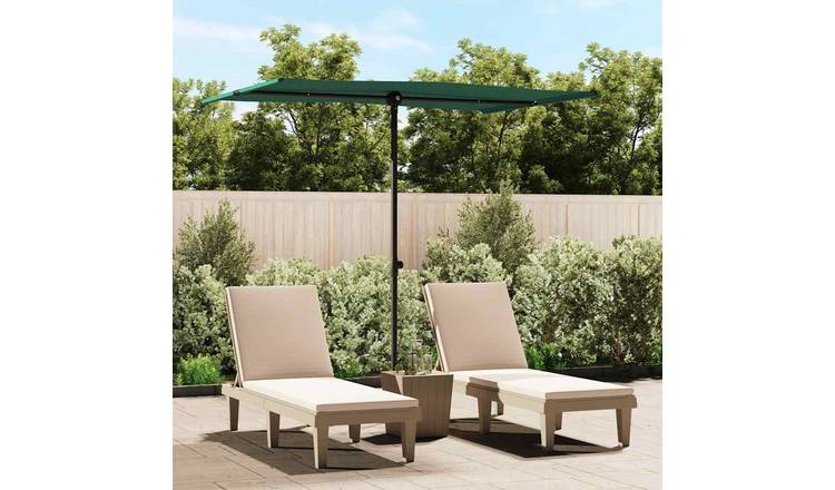 Walplus Polyester Garden Parasol - Green - 200 x 150 cm