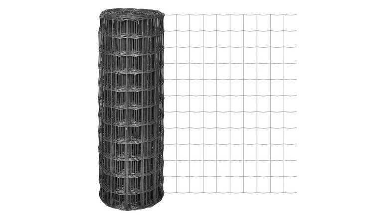 Walplus Steel Wire Euro Fence - Grey - 25 x 1 m
