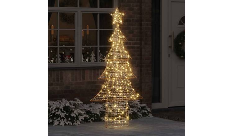 Walplus LED Artificial Christmas Tree - Warm White - 91 x 30 x 181 cm