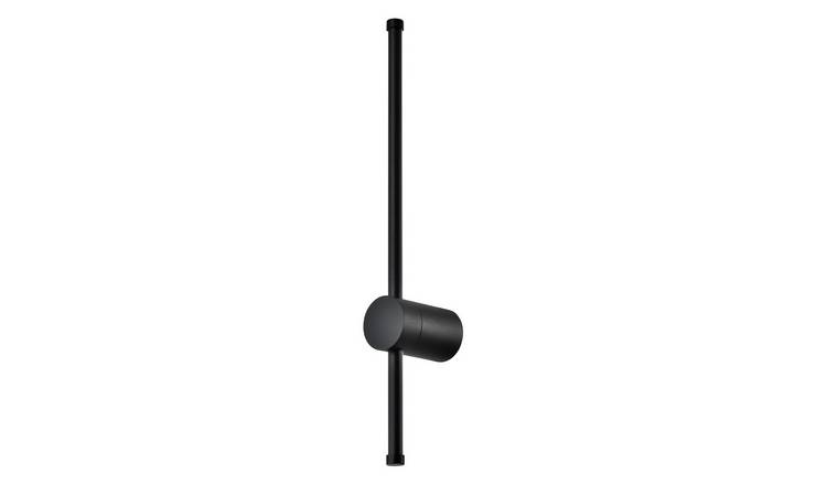 Happy Homewares Black Sleek Stick Ambient LED in Matt Black Wall Light - 6cm