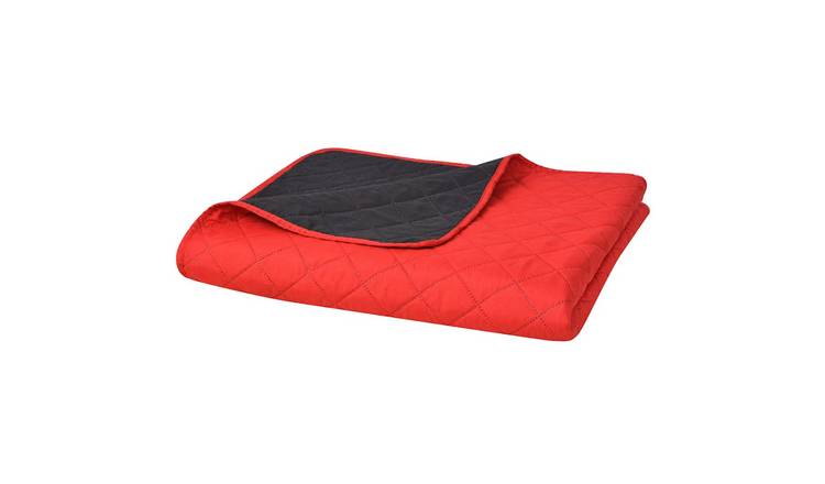 Walplus Cotton Double-sided Quilted Bedspread and - Red and Black - 170 x 210 cm